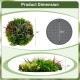 Detailed dimensions of the 2 Pack Square Framed Artificial Foliage Wall Art, featuring vibrant faux plants for.