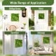 20" x 20" 3D hanging greenery hedge featuring 11 types of faux plants, ideal for indoor and outdoor decoration.