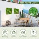 20" x 20" 3D hanging greenery hedge with mixed faux plants, ideal for indoor or outdoor decoration and easy maintenance.