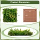 20" x 20" 3D hanging greenery hedge featuring 11 types of mixed faux plants, ideal for indoor and outdoor use.