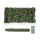 Artificial lily leaf privacy fence roll, made of durable polyester and PE leaves, ideal for garden and balcony.