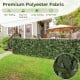 Artificial lily leaf privacy fence made of premium polyester fabric, perfect for garden and balcony decoration.