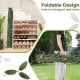 Artificial lily leaf privacy fence, foldable design for easy transport and storage, ideal for garden and balcony.
