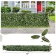 Artificial lily leaf privacy fence, 120" x 40", made of durable polyester, ideal for garden and balcony decoration.