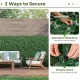 Artificial ivy privacy fence with dense leaves, ideal for outdoor decoration and easy to secure with zip ties.