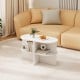 Half round end table in white featuring a smooth surface and elegant design, perfect for small living spaces or.
