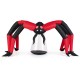 10-ft Halloween inflatable spider with red tunnel light eyes, glowing LED head, and secure outdoor installation.