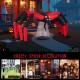 10-ft Halloween inflatable spider with red tunnel light eyes, perfect for yard decoration and outdoor spooky ambiance.