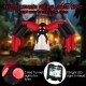 Halloween inflatable spider with red tunnel light eyes, 10-ft span, eerie LED glow, perfect for outdoor spooky decor.