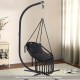 Hanging Hammock Chair with Soft Seat Cushions and Sturdy Rope Chain - Gallery View 3 of 9