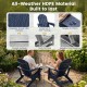 Blue HDPE Adirondack chair with cup holder features a wood-like texture, ergonomic design, and is easy to clean for patio use.