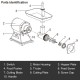Detailed parts diagram of the Heavy Duty 1.5HP Commercial Meat Grinder, showcasing components for easy maintenance and.