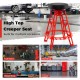 Heavy-duty aluminum garage bar chair in red with a 360° swiveling padded seat, ideal for workshops and garages.