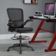 Height adjustable drafting chair with flip-up arms, ergonomic backrest, and breathable mesh fabric for comfortable.