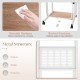 Height adjustable mobile computer stand-up desk with swivel footrest and metal structure for ergonomic use and easy.