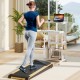 Height adjustable mobile stand-up desk in white with ergonomic footrest, perfect for sitting or standing use.