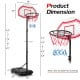Height adjustable basketball hoop with fillable base, featuring a shatterproof backboard and two nets for outdoor play.
