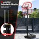 Height adjustable basketball hoop with 5 positions, sturdy fillable base, and weather-resistant materials for outdoor.