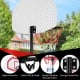 Height adjustable basketball hoop with shatterproof backboard, weather-resistant nets, and sturdy fillable base for.