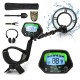 High Accuracy Waterproof Search Coil Metal Detector with LCD screen, 10" coil, and adjustable design for outdoor.