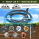 10" waterproof search coil of the metal detector shows detection depth for efficient treasure hunting in various.