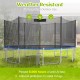 High-elastic PP replacement jumping mat for 15 ft trampolines, durable and weather-resistant for outdoor use.