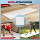 Hockey flooring tiles in a puzzle-like design, made of UHMW-PE, ideal for training in backyards or indoor spaces.