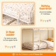 House-shaped metal twin over twin low bunk bed with safety guardrail and 2-step ladder, designed for kids' safety and.