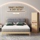 Full-size memory foam mattress with jacquard fabric cover, designed for medium-firm support and cool sleep.