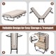 Folding guest bed with memory foam mattress, compact design for easy storage and transport, ideal for various rooms.