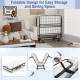 Twin size metal folding bed with memory foam mattress, featuring a foldable design for easy storage and mobility.