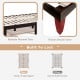 14-inch full-size wood platform bed frame in brown with sturdy plywood slats and a modern design for easy assembly.