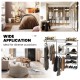 Adjustable closet organizer kit in gray with shelves and hanging rods, ideal for maximizing storage in closets.