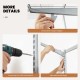 Detachable hanger widgets and adjustable shelf height for the gray adjustable closet organizer kit. Ideal for 4 to 6 ft.