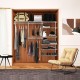 Adjustable closet organizer kit in gray with shelves and hanging rods, designed for 4 to 6 ft closets, maximizing.