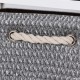Close-up of the woven basket handle on the Storage Drawer Nightstand, featuring durable rope and a stylish design.