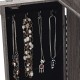 Jewelry cabinet interior showcasing long necklaces on hooks, featuring a stylish design and premium MDF construction.