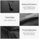 Close-up of the waterproof PU leather surface of a foldable sofa bed, featuring a smooth zipper and tight sewing for.