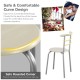 Curved backrest chair from the 3-piece space-saving bistro set, featuring a durable MDF surface and safe rounded.