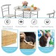 Detail of the premium P2 grade MDF board used in the 3-piece space-saving bistro set, ensuring durability and easy.