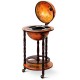 16th Century wood globe wine bar stand with solid wood construction, removable shelf, and waterproof design for.
