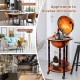 16th Century Wood Globe Wine Bar Stand with solid wood construction and removable lower shelf, ideal for diverse.