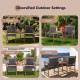 2-seat patio rattan chair set with acacia wood table, ideal for garden, balcony, or poolside relaxation.