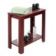 2-Tier Modern Compact End Table with Storage Shelf - Gallery View 10 of 12