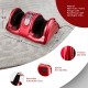 Therapeutic shiatsu foot massager in wine color displaying a sleek design with removable cover for easy cleaning and.