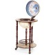 17-inch Italian style wooden globe liquor rack with wheels, featuring an old world map and heavenly view for elegant.