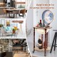 17-inch Italian style wooden globe liquor bottle wine rack with wheels, featuring an old world map design for stylish.