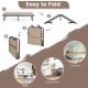 Twin size folding guest bed with memory foam mattress, easy to fold for storage, ideal for camping or guest rooms.