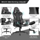Reclining swivel gaming chair in gray with adjustable backrest, lumbar support, and smooth-rolling wheels for comfort.