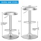 Modern swivel bar stool with adjustable height, stainless steel seat, and footrest for kitchen or pub use.